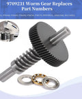 Beefy Worm Gear Kit For 5 Qt And 6 Qt Stand Mixers Replacement Parts with beveled gears, gasket, retaining ring pliers shown