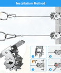 Heavy Duty Shade Sail Hardware Kit With Ratchet Winch showcasing installation with 304 stainless steel windproof tension system.