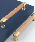 Modern Mid Century Brass And Wood Cabinet Pulls 3 Inch Center To Center Four Pack Kitchen Drawer Handles T Bar Design