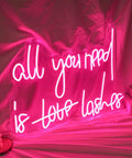 All You Need Is Love Neon Sign Light Pink LED Neon For Bedroom Bar Party Home Wall Decor Dope Vibe Energy Efficient Hanging Sign