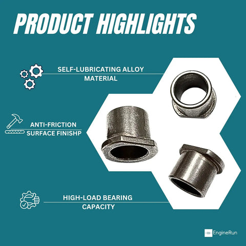 Pro Grade 2Pcs Flanged Bushings Compatible With Ariens Gravely Lawn Mower And Snowblower Tough Repair Oem Replacement 5500007 highlight of self-lubricating alloy material.