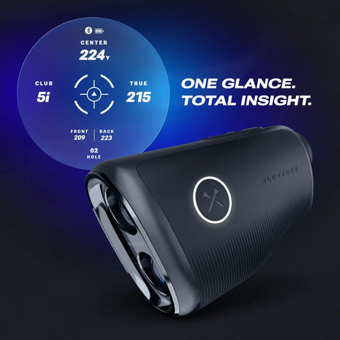 Captain Pro Golf Rangefinder Slope And GPS Distances, 1200 Yard, OLED Display, side view with AI calibrated display