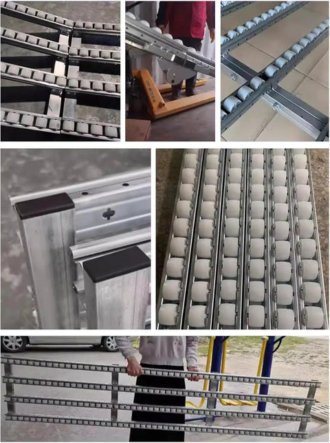 Slick Portable Roller Conveyor With Non Powered Skate Wheel Track And Lightweight Loading Table For No Sweat Material Handling And Fast Warehouse Logistics Moves