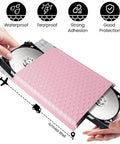 Light Pink Bubble Mailers 6x10 Inches, 100 Pack Self Seal Padded Envelopes With Usable 6x9 Inner Size packaging CDs