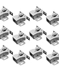 Heavy Duty Double Roller Cabinet Latches For Drawers And Cupboards, Stainless Steel Silver Finish, 12 Pack displayed together
