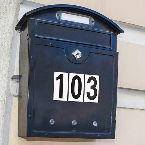 Self Adhesive Vinyl Address Numbers Stickers, 240 Pieces On 10 Sheets, Reflective And Weatherproof on mailbox