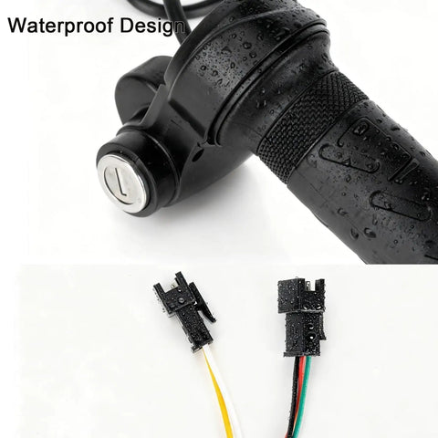 Full Twist 22mm Throttle Grip For E Bike And Scooter Universal 22mm Clamp Twist Throttle waterproof design with connectors