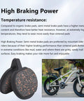 Pro Level Semi Metallic Disc Brake Pads For Mountain Bikes Delivering Dead Silent Braking And Rock Solid Control Heavy Duty Performance Compatible With Hayes Sole Mechanical Jak 5 B777 2 Pairs Total, showing semi-metal pads with textured surface.