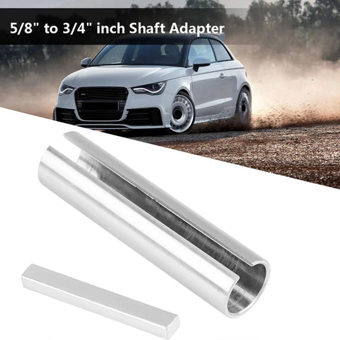 Heavy Duty Steel Shaft Adapter Sleeve Adapts 5/8 To 3/4 Inch Crank Bore With 3/16 Keystock, smooth steel finish, suitable for gas engine pulleys.