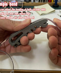 Eyeglass Frame Adjustment Kit With 3 In 1 Screwdriver Tool For DIY Glasses Repair Curvature Bender Temple Arms And Nose Pads Adjuster Tighten Loose Frames At Home In A Jiffy, showing use for temple bend adjustment.