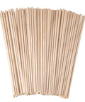 Premium Unfinished Wood Dowel Rods 1/8 Inch Diameter By 12 Inches Long, smooth natural birch craft sticks in a bundle.