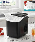 Dope Countertop Ice Maker With Built In Handle Lets You Score 9 Bullet Ice Cubes In 6 To 8 Minutes Up To 26 Lbs Per Day