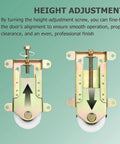 Height adjustment feature of Two Pack Sliding Mirror Closet Door Rollers Replacement, 2-1/2 Inch Wheel