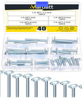 40 Pcs Tee Bolt Set 1/4-20 Thread T Slot Bolts For Woodworking Jigs And Fixtures, Includes 5 Lengths, Carbon Steel Zinc Plated