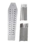 36 Hole Watchmakers Tap And Die Set Stainless Steel Micro Tool Kit with steel board and tools for repair and making.