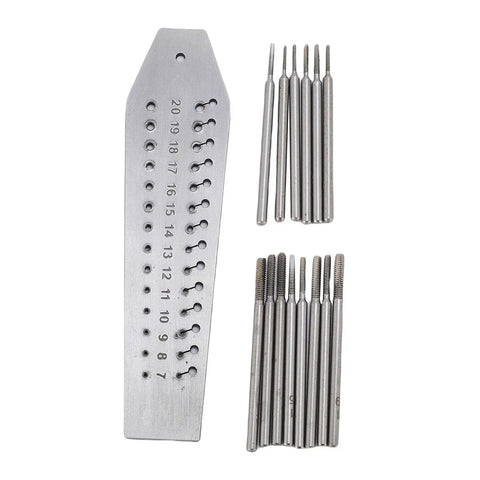 36 Hole Watchmakers Tap And Die Set Stainless Steel Micro Tool Kit with steel board and tools for repair and making.