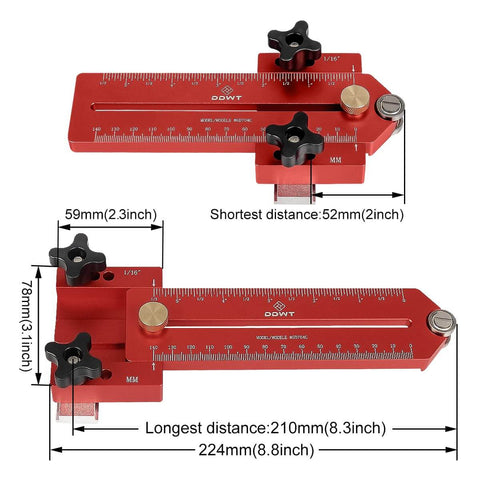Ultimate Pro Grade Thin Rip Jig Guide For Table Saws, Repeats Narrow Strip Cuts With Precision, aluminum anodized design shown