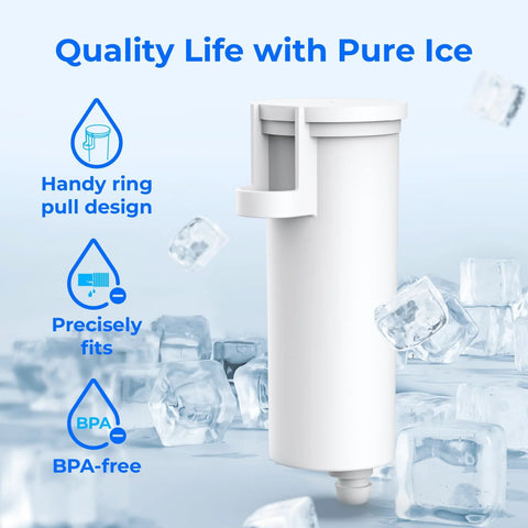 Water filter replacement for GE Opal Nugget Ice Maker; ring-pull design, BPA-free, NSF-certified.