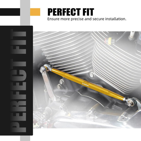 Gold Gear Shift Linkage Lever Shifter Rod For Harley Davidson Breakout FXBRS 114 2018-2020 And CVO Tri Glide FLHTCUTGSE 2020 Upgrade Aluminum Alloy CNC Machined Weather-Resistant Easy Install Durable Bike Shifter Upgrade on motorcycle engine