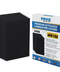 8 Pack Carbon Pre Filters for HPA100 Series Air Purifiers packaging and filters
