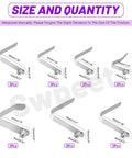 21 Piece Stainless Steel V Shaped Push Button Spring Clips Set In 7 Sizes For Tent Poles Kayak Paddles Umbrellas And Camping Gear Grab-And-Go Storage Case Included Durable Silver Lock Tube Clips; 7 clip sizes shown with dimensions