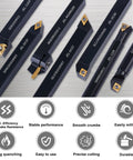 Heavy Duty 3/8 Indexable Lathe Turning Tool Set With Seven Angled Holders And Sharp Carbide Inserts For No Nonsense Shop Grade Metalworking Projects - detailed image of lathe tools with various holders.