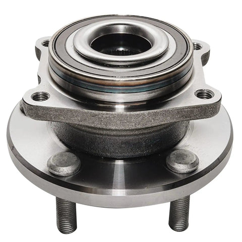 Front Wheel Bearing Hubs Assembly 2 Pack For Chrysler 200 2011 2014 Sebring 2007 2010 Dodge Avenger 2008 2014 5 Bolt Replacement Kit Direct Fit ABS Compatible showing a close-up of a metal hub with a 5-bolt pattern.
