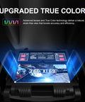 Auto Darkening Welding Helmet With Intelligent Light Pro Grade Full Digital Filter True Color screen display showing upgraded true color feature.
