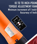 All-In-One Precision Quarter Inch Torque Screwdriver Set torque range 10 to 70 inch-pounds display detail