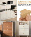 Half Moon Wooden Drawer Handles Set Of 6 Beech Wood Wardrobe And Cabinet Pulls with natural finish installed on furniture