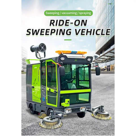 Best Compact Electric Road Sweeper For Urban Outdoor Spaces! This heavy duty cleaning machine tackles city sidewalks and courtyards with ease. High powered motor ensures dirt piles pick up fast. Perfect for property managers seeking efficient low