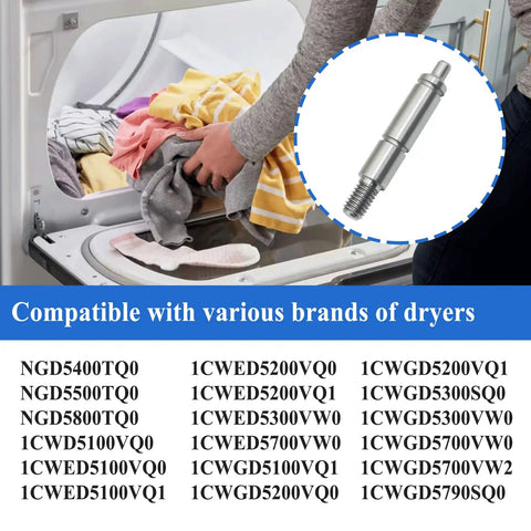 Left Side Dryer Drum Shaft Roller Replacement Kit For 27 Inch Dryers Replaces AP6020387 WPW10359270 239480 1878661 3399506 339490 347364 347610 4319306 AH3492562 EA3492562 Easy Install Durable Repair Part For Quiet Smooth Drum Rotation