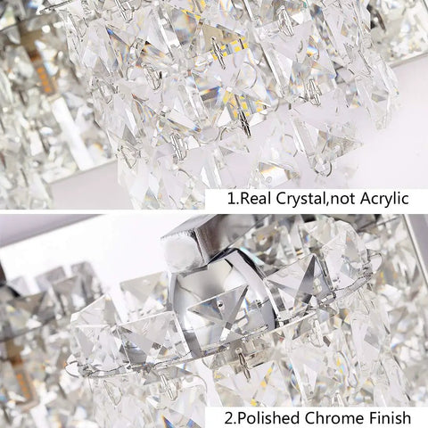 3 Light Vanity Light With Crystal Drops In Polished Chrome Finish Modern Silver Bathroom Wall Sconce Over Mirror Crystal Drops Bath Fixture For A Lit And Sleek Modern Bath