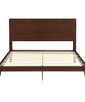 Total Game Changer Full Size Bamboo Platform Bed Frame With Extra Tall Headboard Heavy Duty Wood Slat Support Mid Century Modern Espresso Finish