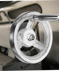 Silver Crank Handle Handwheel for Lathe Carbon Steel Revolving Knob Edge Design on industrial machine
