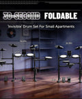 Silent Electronic Drum Set For Adults And Beginners Complete Mesh Pad Kit With foldable 3-pad setup in home studio