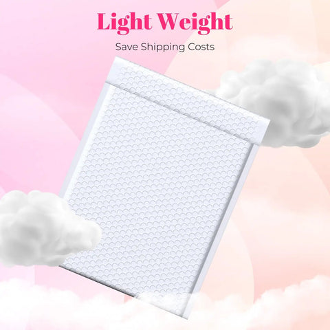 10x13 Inch Bubble Mailers White 25 Pack Poly Padded Waterproof Self Seal Cushioning Envelopes For Shipping Clouds