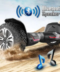 Warrior 8.5 Inch All Terrain Off Road Scooter with Bluetooth speakers and LED lights self balancing on sand