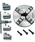 Heavy Duty 100mm K12 Four Jaw Lathe Chuck Self Centering Mini Metal Scroll Chuck For Precision Turning And Milling Operations Cool Tool with jaws and key.