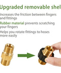 Heavy Duty M22 14mm Male To M22 14mm Male Swivel Pressure Washer Adapter Set For Quick Connect Hose And Power Washer Equipment Durable Swivel Fittings With Upgraded Removable Shell For Easy Attachments, brass swivel fitting with removable rubber shell