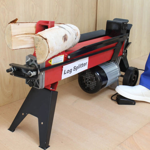 Log splitter with Foot Switch Pedal Momentary Normally Off Press And Hold To On 10 Ft Cord UL Listed 3 Prong Hands Free Control