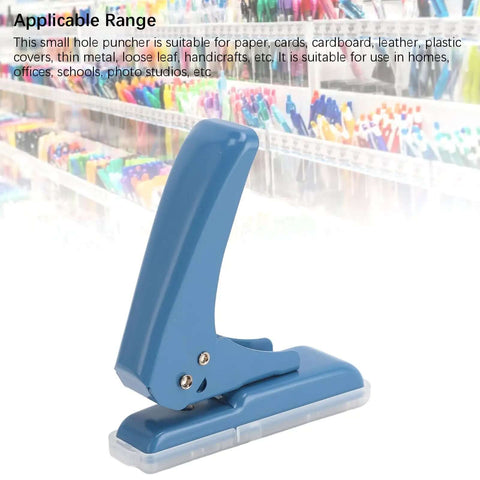 Compact Five Point Five Millimeter Hole Puncher Built Tough Metal Handheld Punch For Paper Cards Crafts 40 Sheet Capacity