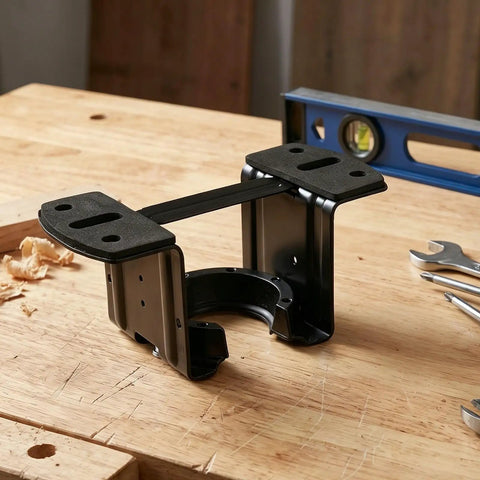 Heavy Duty Steel Ceiling Fan Mounting Bracket For Sloped And Vaulted Ceilings, Black Metal Bracket With Wide Angle Adaptability on table