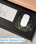 Small Mouse Pad 6 x 7 Inch Irregular Mini Pad With Non Slip Rubber Base Waterproof Compact Mouse Mat For Laptop Midnight Flowers