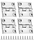 Heavy Duty Marine Grade 316 Stainless Steel Square Hinges Equal Sided for Boat Hatches Toolboxes Doors and Gates 2 Pack
