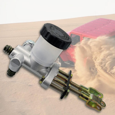 Heavy Duty Go Kart Hydraulic Brake Master Cylinder Replacement For 90cc To 250cc Go Karts And ATVs Aluminum Alloy Construction Braking System Master Cylinder Compatible With Sunl Kandi Roketa Kazuma Kinroad TaoTao Twister product close-up