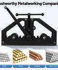 Jaygovan Heavy Duty Tube Roller Bender 1.5 Inch Manual Round Pipe Bending Tool w/ Dies for steel brass copper aluminum.