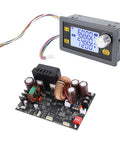 Adjustable DC Voltage Power Supply with efficient cooling, clear LCD display and bucking module for lab use, low ripple output