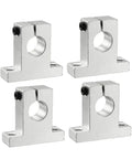 Heavy Duty Aluminum Linear Motion Rail Clamping Kit For 16mm Shafts 4Pcs SK16 Rail Guide Supports