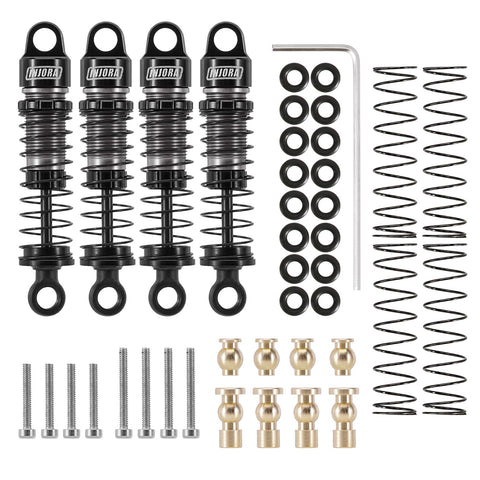 40mm Big Bore Oil Shock Absorbers For 1 24 Scale RC Rigs Upgrade SCX24 FCX24M Black Aluminum And Nylon Kit With Springs